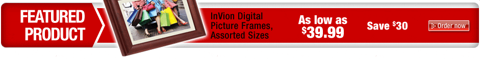 Save on InVion 7 inch Digital picture frame. Click here for details