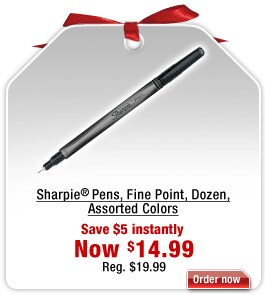 Save on Sharpie&reg; Pens, Fine Point, Dozen, Assorted Colors. Click here for details.