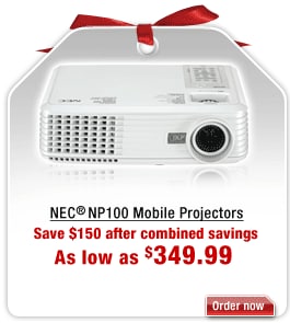 Save on NEC NP100 projectors. Click here for pricing details.