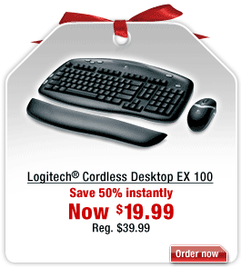 Save on Logitech Cordless Desktop EX 100. Click here for pricing details.