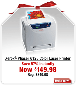 Save on Xerox Phaser 6125 color laser printer. Click here for pricing details.