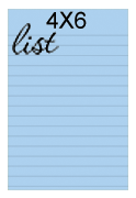 List 4X6