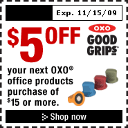 $5 off your next OXO Good Grips purchase of $15 or more.