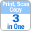 3-in-1: Print, Copy, Scan