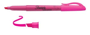 Pink Ribbon Accent Pocket Highlighter