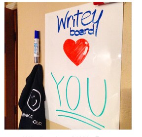 Writeyboard 2x3 ft White Foam Stick On Dry-Erase Board