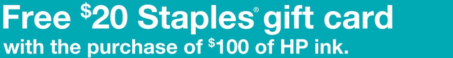 Free $20 Staples® gift card