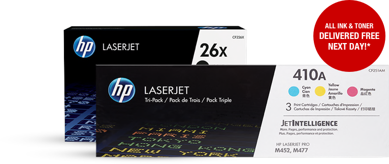 Buy 2 HP toners all ink and toner delivered free next day