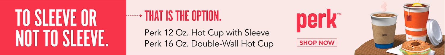 To sleeve or not to sleeve. That is the option. Perk 12oz cup with sleeve. Perk 16oz double-wall hot cup. Shop now.