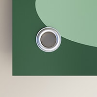 Banner in landscape orientation with grommets.