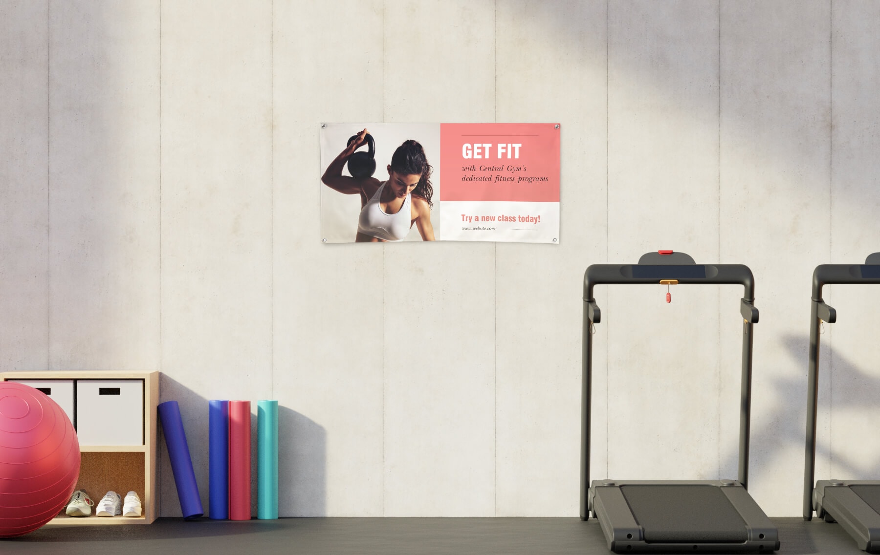 2' x 4' banner in landscape orientation