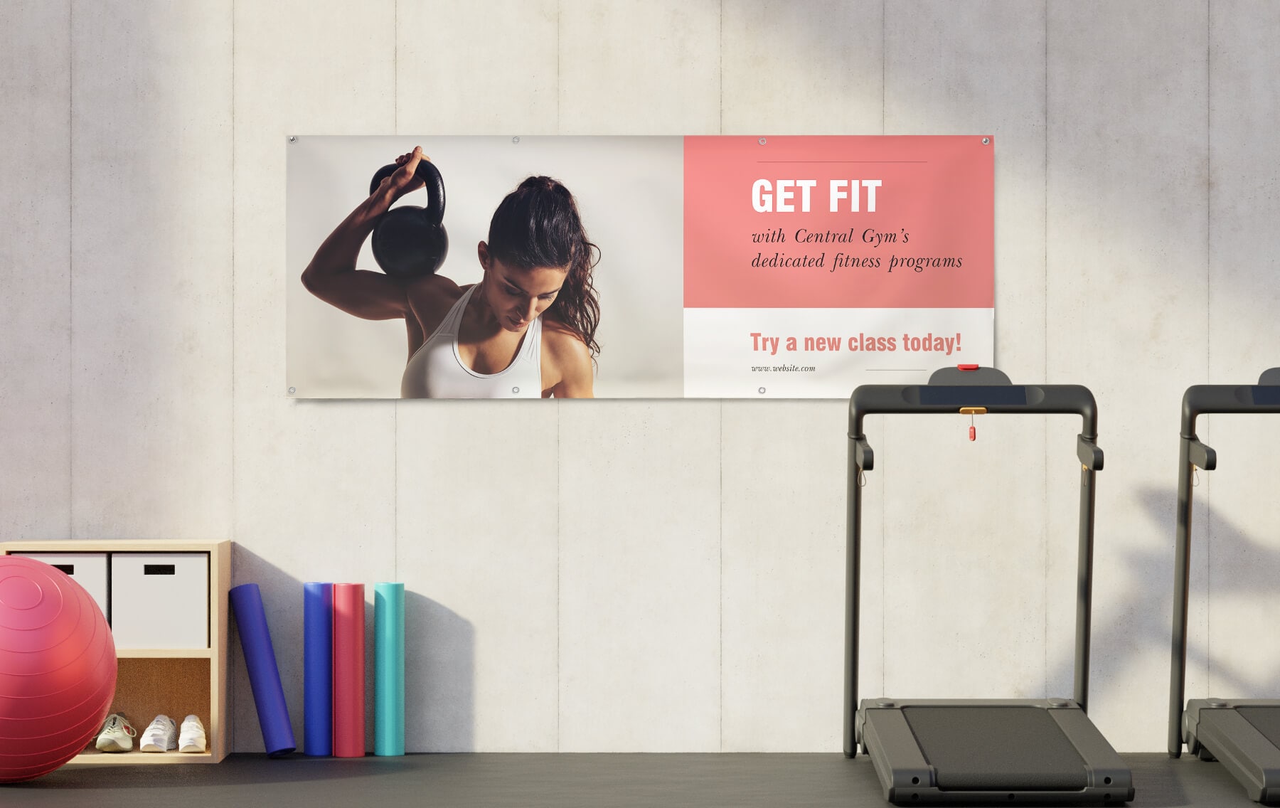 Banner for indoor or outdoor use.