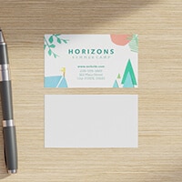 Front only traditional business cards in landscape orientation