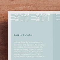 Brochure with White border