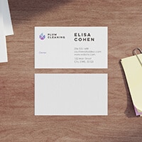 Front only specialty business cards in landscape orientation