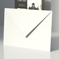 Blank envelope provided with card