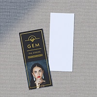 Single sided rack cards