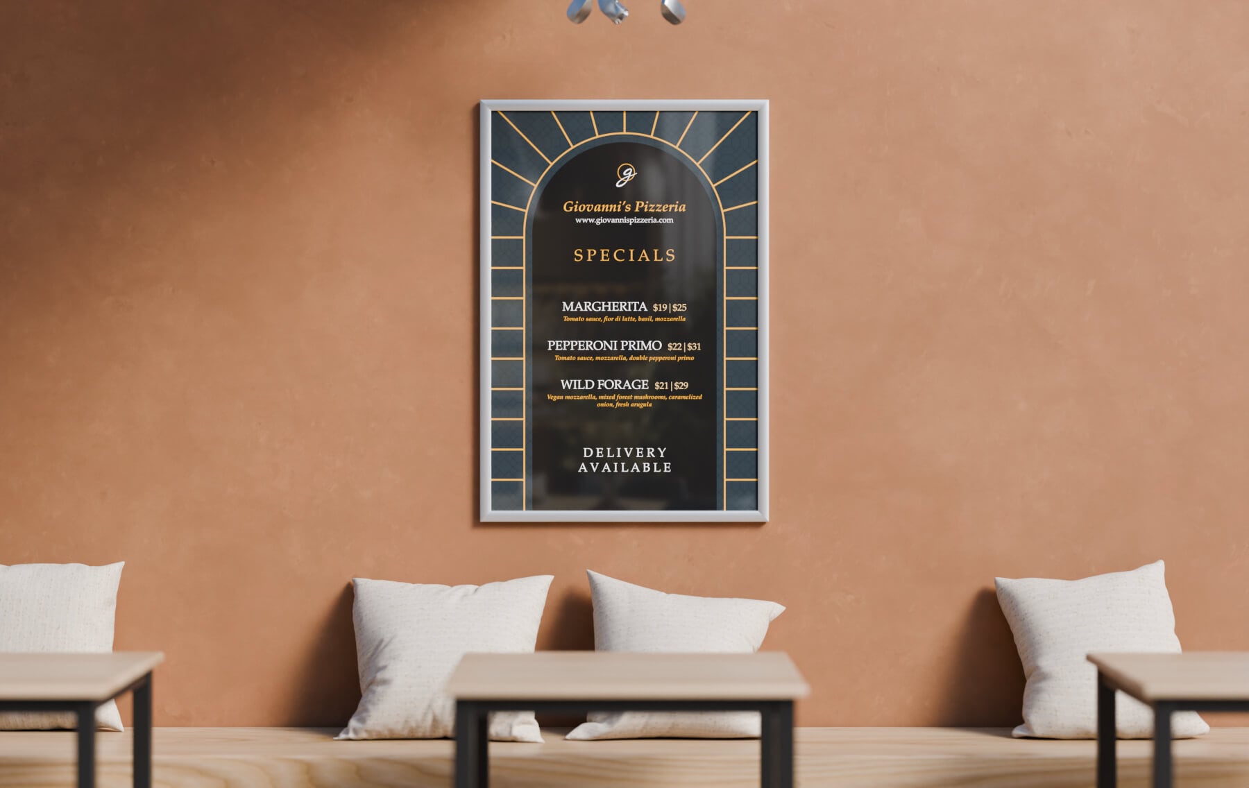 Snap frame with lightweight poster board in portrait orientation