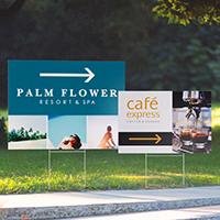 24" x 18" yard sign with included metal H-stake